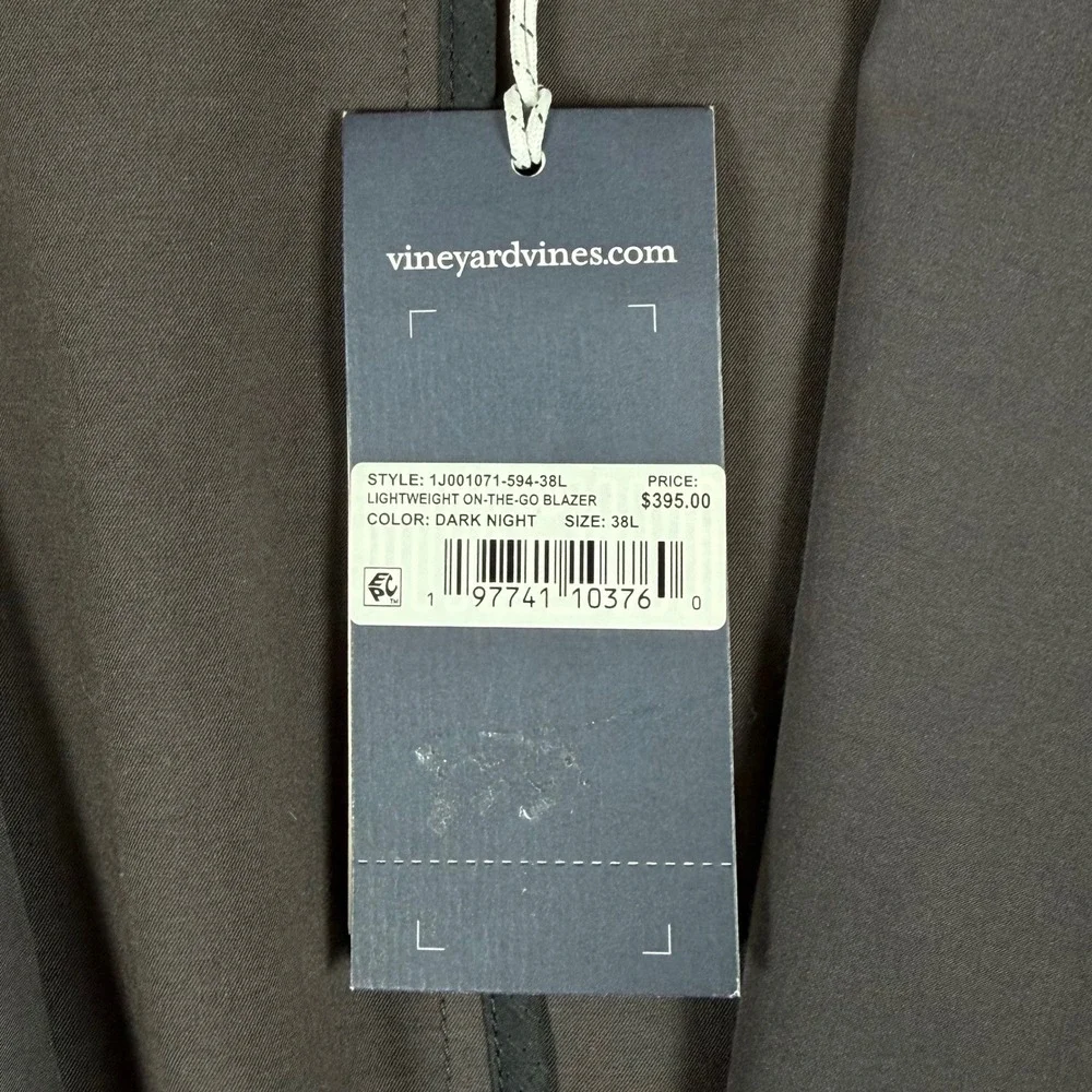 NEW Vineyard Vines Mens 38L Dark Night On-The-Go Performance Stretch Blazer